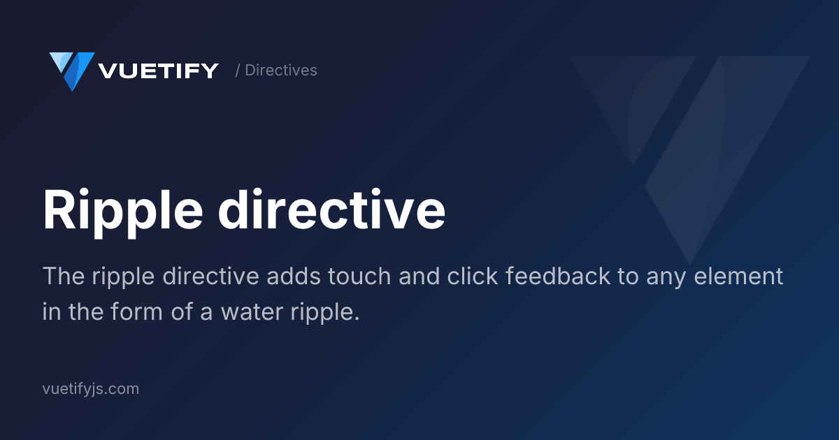 Ripple directive — Vuetify